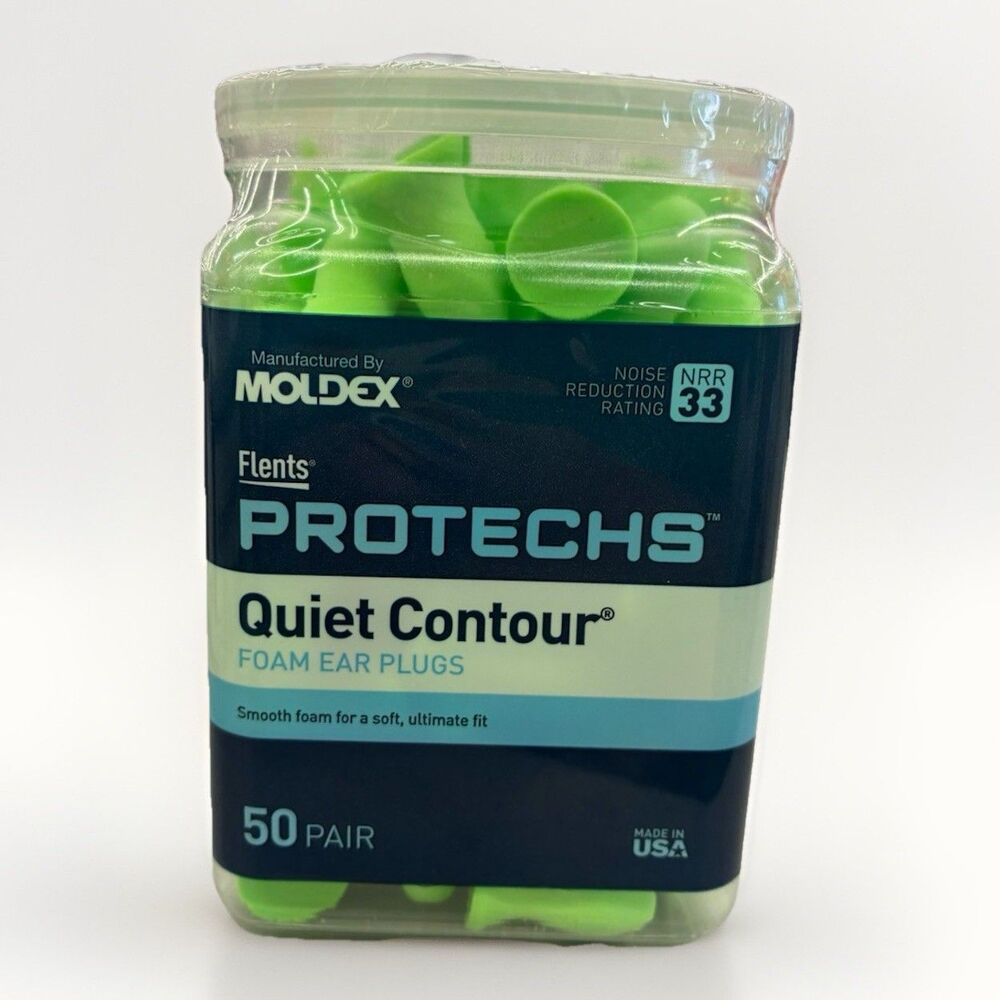 Flents Moldex Protechs Quiet Contour Foam Ear Plugs 50 Pairs Bulk Pricing